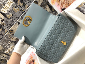 Dior M9243 Large Caro Bag Calfskin Blue - Default Title - View 7