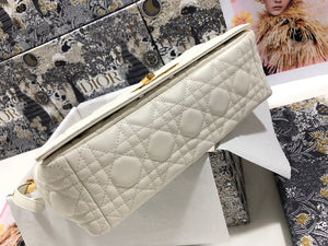 Dior Large Caro Bag M9243 Calfskin white Gold - Default Title - View 3