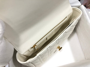 Dior Large Caro Bag M9243 Calfskin white Gold - Default Title - View 8