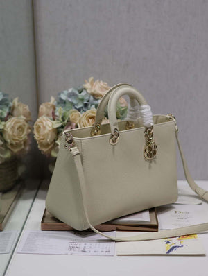 Dior M1152 Large Lady D-Sire My ABCDior Bag Beige Bull Leather - Default Title - View 2