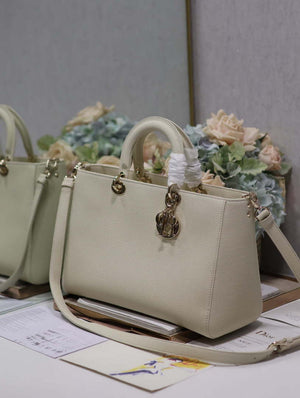 Dior M1152 Large Lady D-Sire My ABCDior Bag Beige Bull Leather - Default Title - View 3