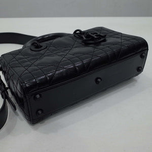 Dior Large M1152 Lady D-Sire My ABCDior Bag Black Macrocannage Crinkled Calfskin - Default Title - View 7