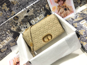 Dior M9243 Large Caro Bag Calfskin Apricot - Default Title - View 1