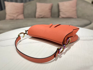 Dior M0446 Dior Saddle Bag Orange Grained Calfskin Purple logo - Default Title - View 4