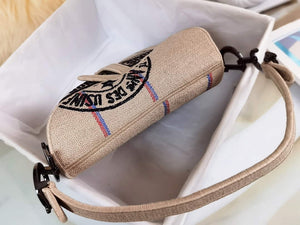 Dior Saddle Bag Beige Jute Canvas Embroidered M0446 - Default Title - View 6