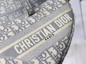 Dior Saddle Bag Burgundy Dior Oblique Jacquard M0446 Gray - Default Title - View 8