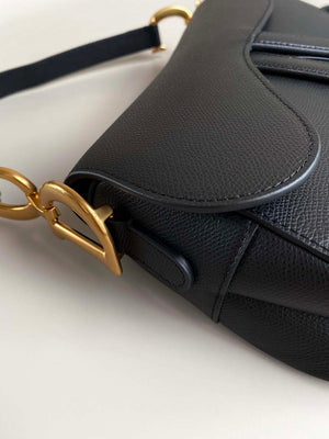 Dior M0455 Saddle Bag With Strap Black Grained Calfskin - Default Title - View 4