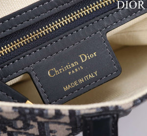 Dior M0455 Saddle Bag With Strap Blue Dior Oblique Jacquard M0456 - Large 25cm - View 9