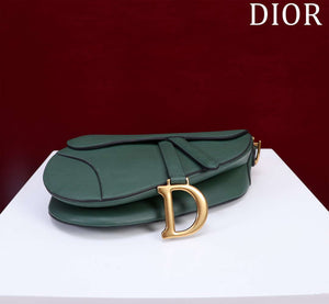 Dior M0455 Saddle Bag With Strap Dark Green Grained Calfskin M0456 - Large 25cm - View 4