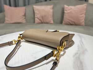 Dior M0455 Saddle Bag With Strap Light Gray Grained Calfskin - Default Title - View 5