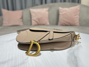 Dior M0455 Saddle Bag With Strap Light Gray Grained Calfskin - Default Title - View 7