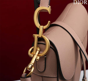 Dior M0455 Saddle Bag With Strap Pink Grained Calfskin - Default Title - View 6