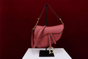 Dior M0455 Saddle Bag With Strap Red Grained Calfskin M0456 - Large 25cm - View 1