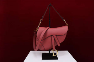 Dior M0455 Saddle Bag With Strap Red Grained Calfskin M0456 - Large 25cm - View 9