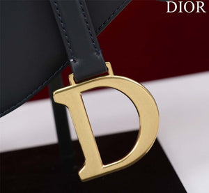 Dior M0455 Saddle Bag With Strap Ultramatte Calfskin Black Gold - Default Title - View 8