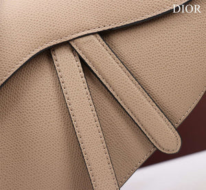 Dior M0456 Mini Saddle Bag With Strap Apricot Grained Calfskin - Default Title - View 6