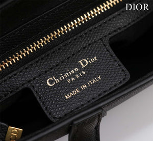 Dior M0456 Mini Saddle Bag With Strap Black Grained Calfskin - Default Title - View 9
