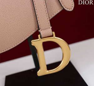 Dior M0456 Mini Saddle Bag With Strap Nude Grained Calfskin - Default Title - View 8