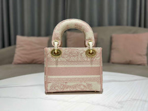 Dior M0500 MINI Lady D-LITE Bag Pink Toile de Jouy Embroidery - Default Title - View 3