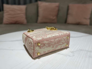 Dior M0500 MINI Lady D-LITE Bag Pink Toile de Jouy Embroidery - Default Title - View 7