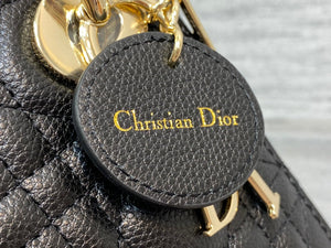 Dior M0505 Mini Dior Lady Bag Black Cannage Calfskin Gold - Default Title - View 4