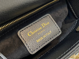 Dior M0505 Mini Dior Lady Bag Black Cannage Calfskin Gold - Default Title - View 9