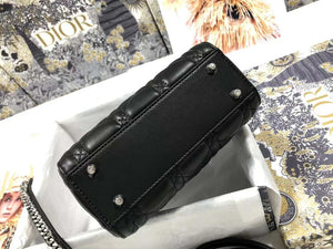 Dior M0505 Mini Dior Lady Bag Black Cannage lambskin Sliver - Default Title - View 4