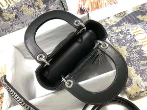 Dior M0505 Mini Dior Lady Bag Black Cannage lambskin Sliver - Default Title - View 7