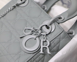 Dior M0505 Mini Dior Lady Bag Gray Cannage Lambskin - Default Title - View 3