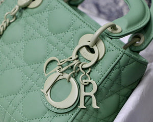 Dior M0505 Mini Dior Lady Bag Green Cannage Lambskin - Default Title - View 3