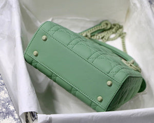 Dior M0505 Mini Dior Lady Bag Green Cannage Lambskin - Default Title - View 7