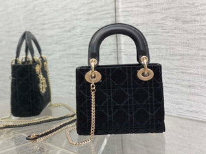 Dior M0505 Mini Lady Bag Metallic Cannage Lambskin Limited Edition Heavy Industry Beads Black - Default Title - View 5