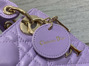 Dior M0505 Mini Lady Dior Bag Lilac Cannage Lambskin - Default Title - View 4