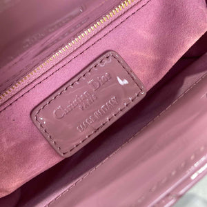 Dior M0505 Mini Lady Dior Bag Light Purple Pink Patent Cannage Calfskin - Default Title - View 6