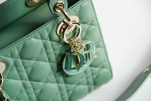 Dior M0531 Small Lady Dior Bag Green Cannage with Green enamel buckle - Default Title - View 5
