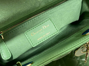 Dior M0531 Small Lady Dior Bag Mint Green Cannage with enamel buckle - Default Title - View 9