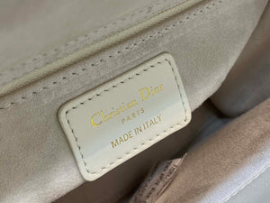 Dior M0531 Small Lady Dior Bag White Cannage with enamel buckle - Default Title - View 9