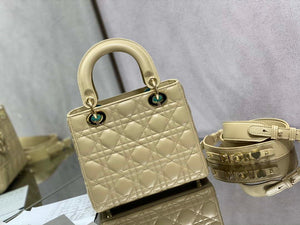 Dior M0531 Small Lady Dior Bag Yellow Cannage with enamel buckle - Default Title - View 5