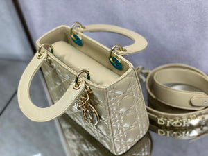 Dior M0531 Small Lady Dior Bag Yellow Cannage with enamel buckle - Default Title - View 6
