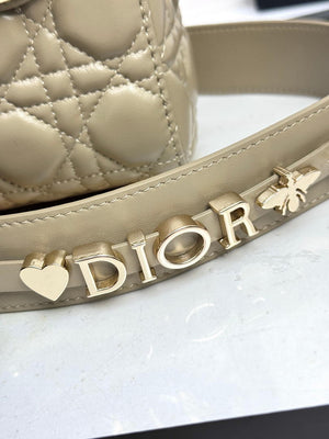 Dior M0531OUQA_M030 Small Lady Dior Bag Milk Apricot Cannage Lambskin - Default Title - View 6