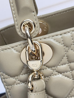 Dior M0531OUQA_M030 Small Lady Dior Bag Milk Apricot Cannage Lambskin - Default Title - View 9