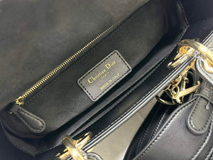 Dior M0538 Small Lady Dior My ABCDIOR Bag Latte Quilted-Effect Lambskin Black - Default Title - View 9