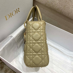 Dior M0538 Small Lady My ABCDior Bag Apricot Cannage Lambskin - Default Title - View 5