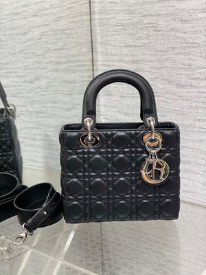 Dior M0538 Small Lady My ABCDior Bag Black Cannage Lambskin Silver - Default Title - View 3