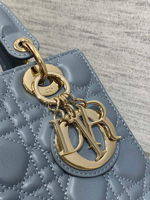 Dior M0538 Small Lady My ABCDior Bag haze blue Cannage Lambskin - Default Title - View 3
