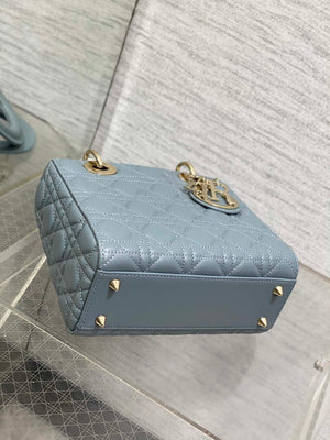 Dior M0538 Small Lady My ABCDior Bag haze blue Cannage Lambskin - Default Title - View 7