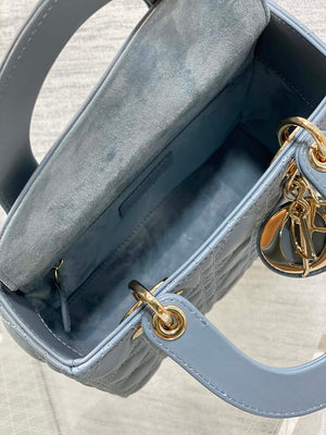 Dior M0538 Small Lady My ABCDior Bag haze blue Cannage Lambskin - Default Title - View 8