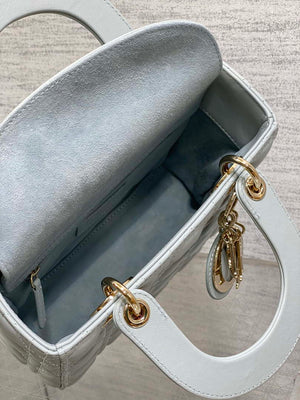Dior M0538 Small Lady My ABCDior Bag Lake blue Cannage Lambskin - Default Title - View 8