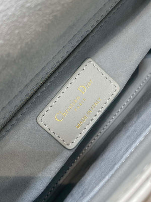Dior M0538 Small Lady My ABCDior Bag Lake blue Cannage Lambskin - Default Title - View 9