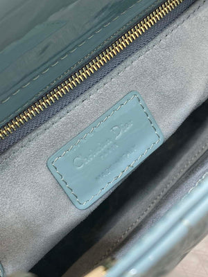 Dior M0538 Small Lady My ABCDior Bag Lake Blue Patent Cannage Calfskin - Default Title - View 8